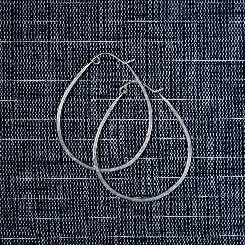 Pear Earrings, Sterling