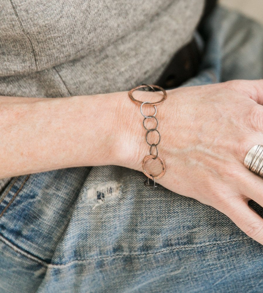 Stephanie Bracelet, Brass/Sterling