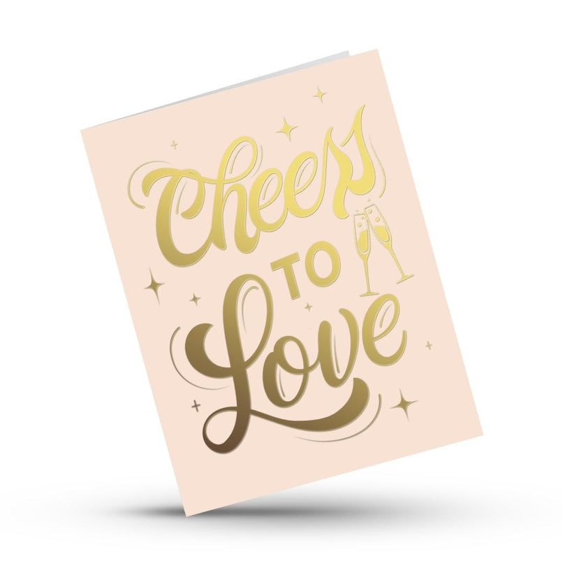 Cheers to Love Card - Gold