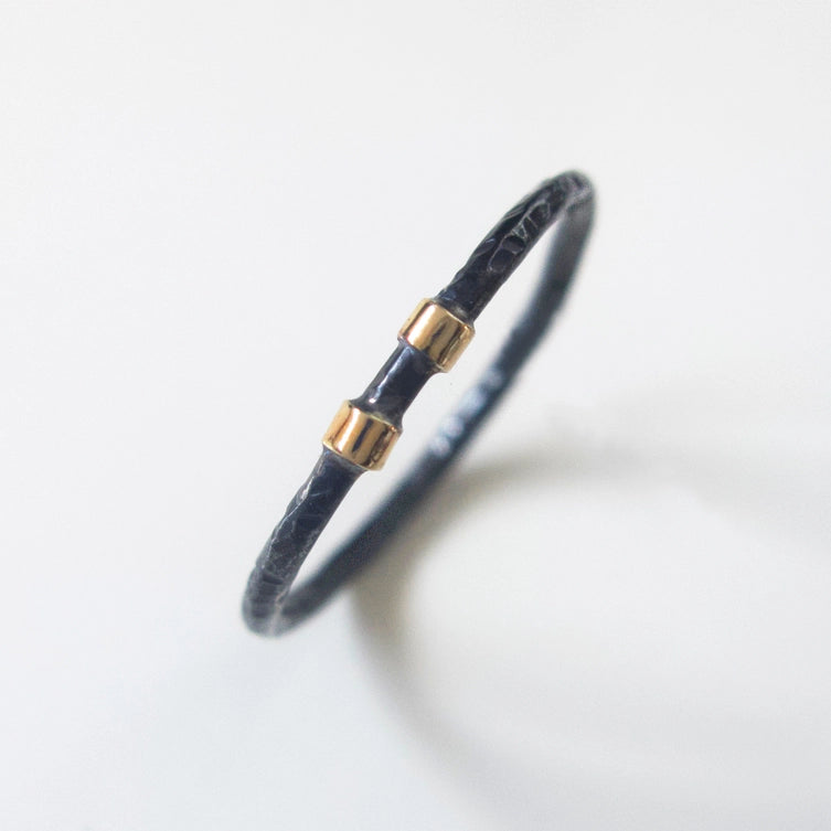 Gold Wrapped Silver Band - Sz 6.5