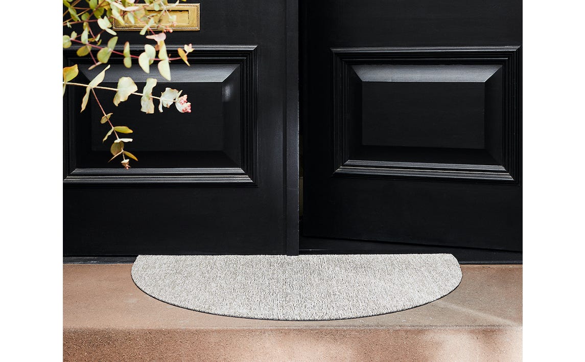 Heathered Pebble Welcome Mat Shag 21x36