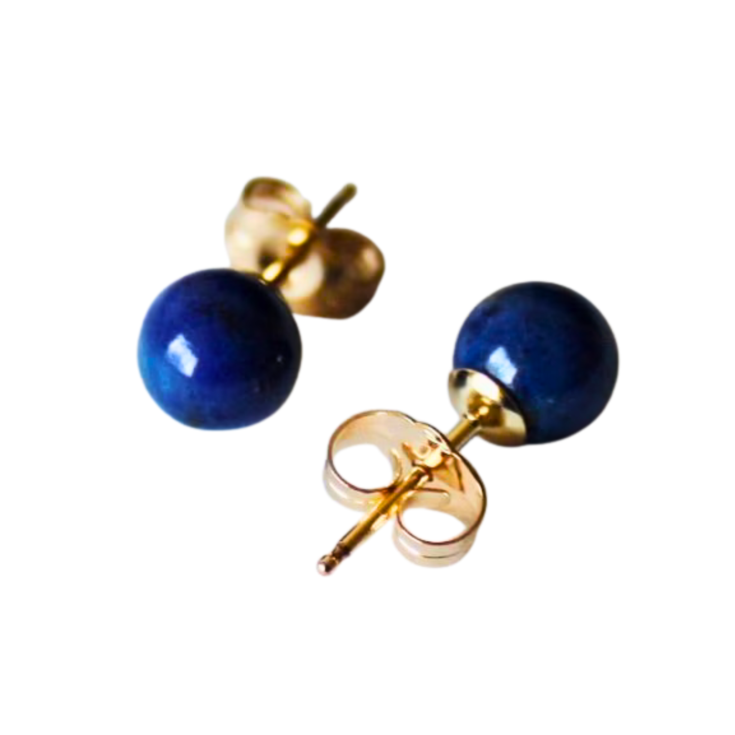 Lapis Lazuli Studs, Gold Fill