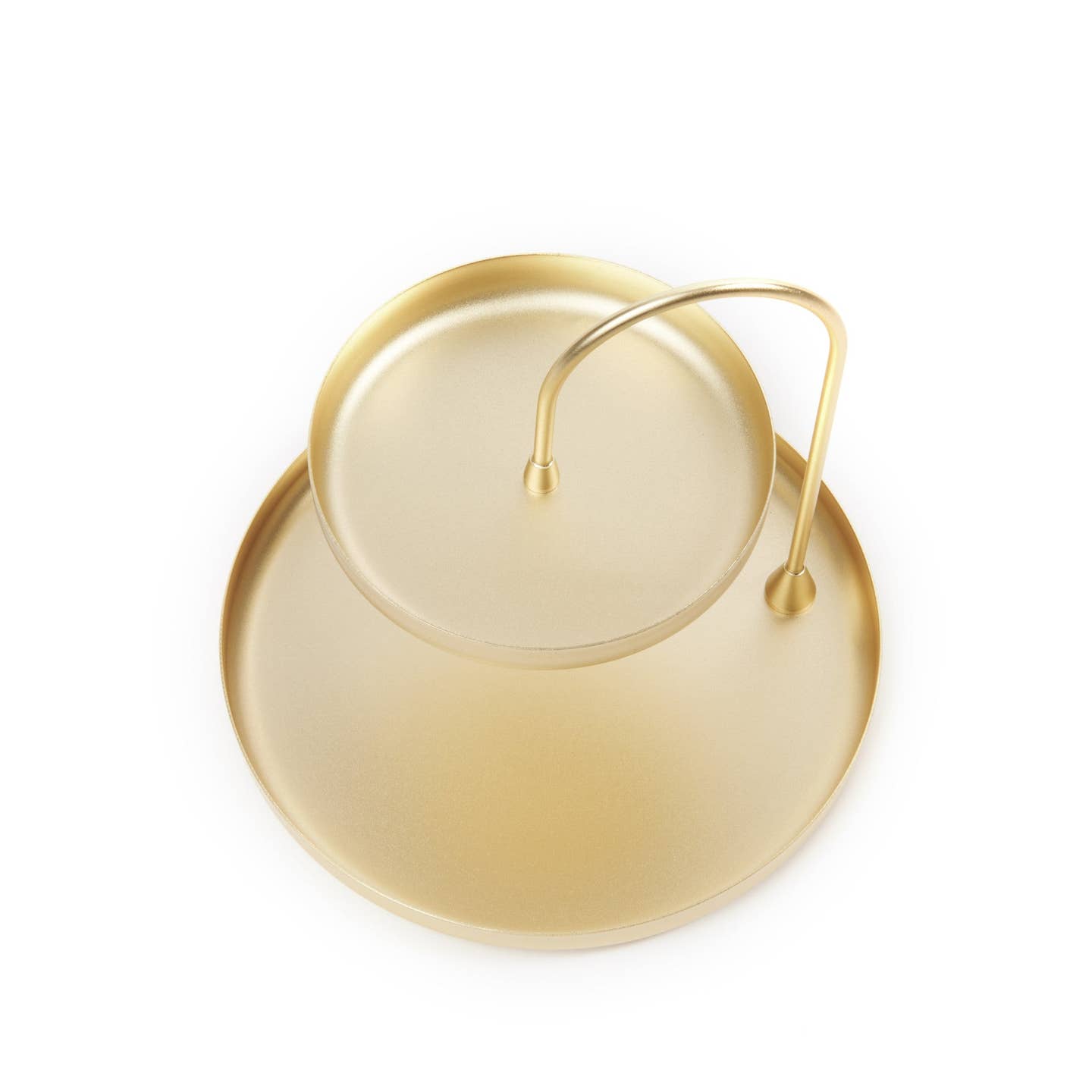 Poise Two Tiered Tray, Brass