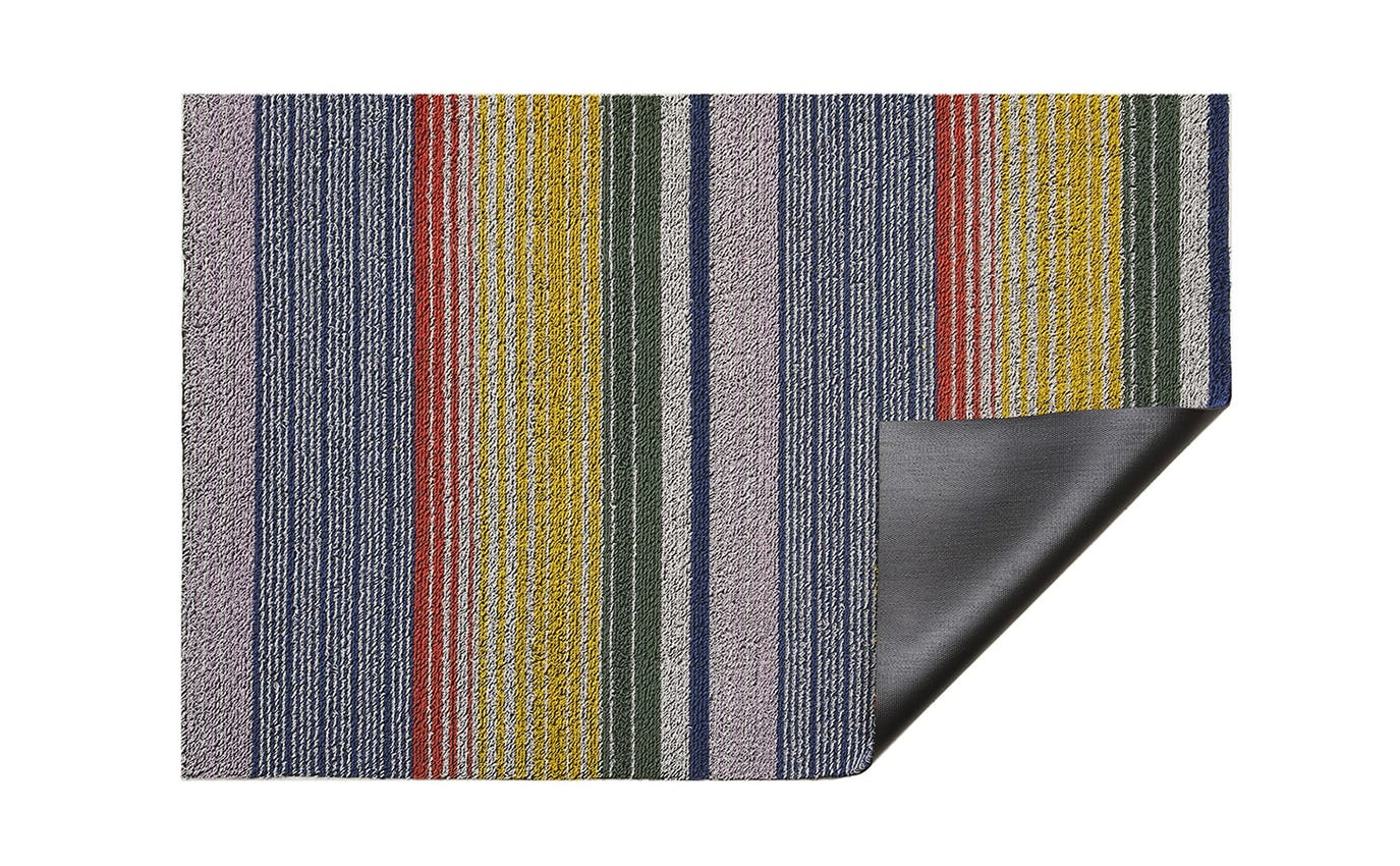 Pop Stripe Multi Shag Doormat 18x28