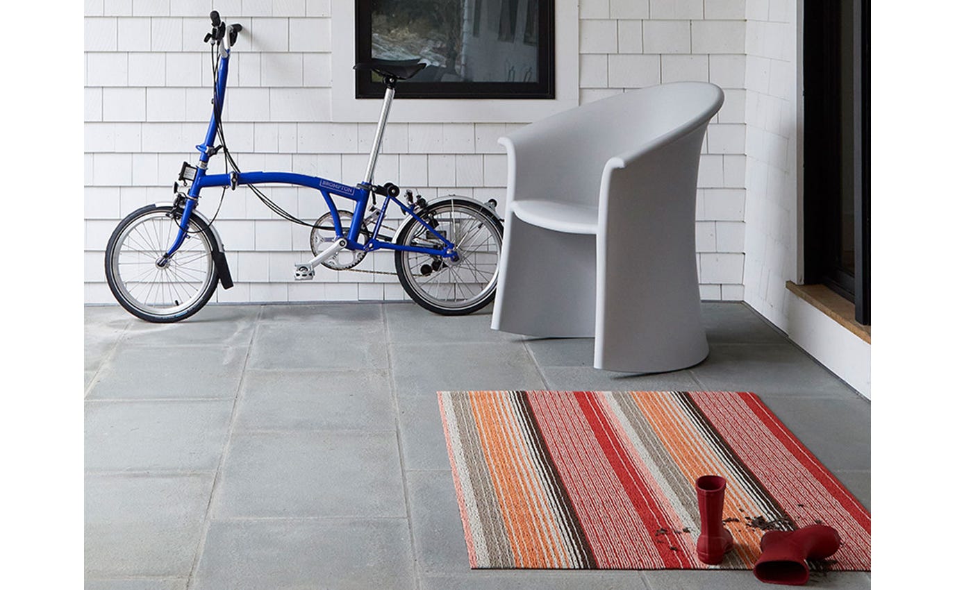 Pop Stripe Paprika Shag Utility Mat 24x36