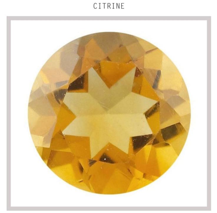 Tubular Ring with Citrine, size 8