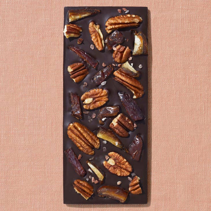 Medjool Dates, Pecans, Himalayan Salt Chocolate Bar