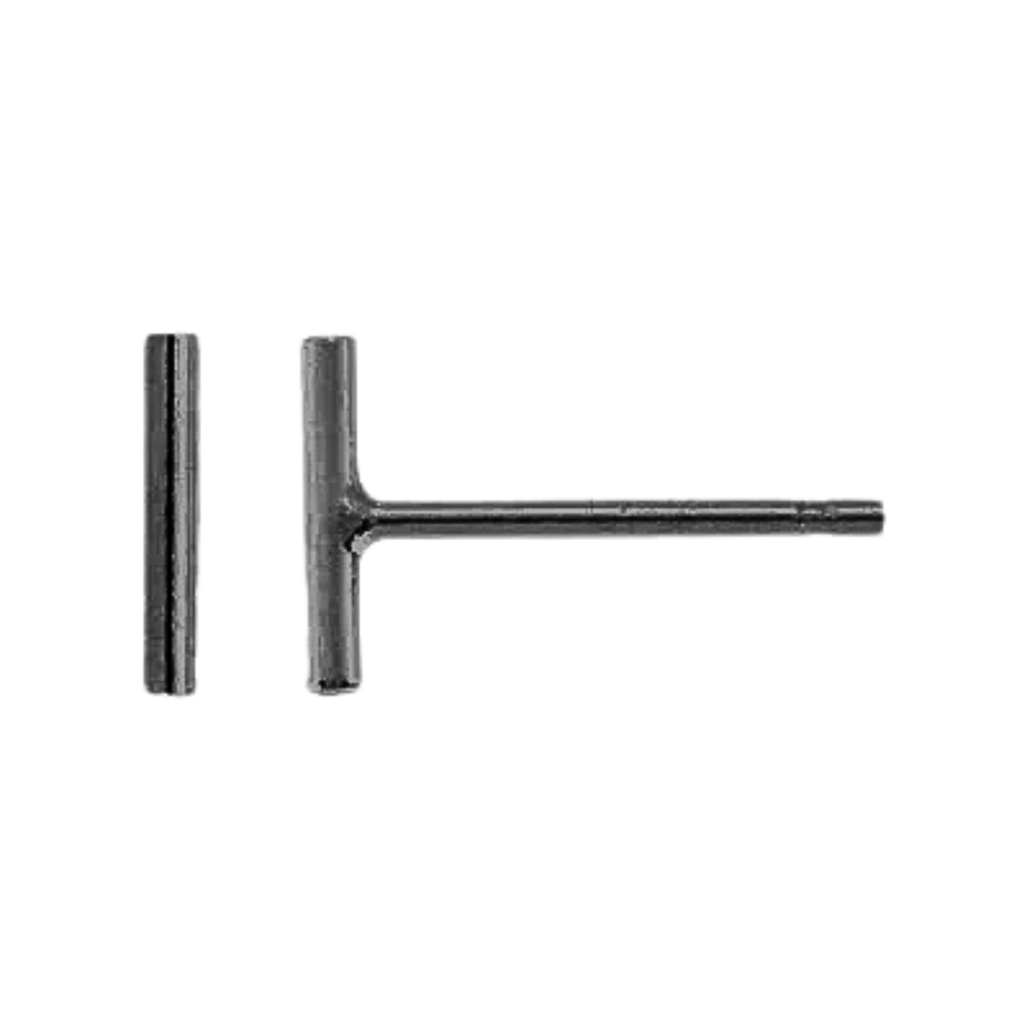 Slim Bar Studs, Small, Dark Silver