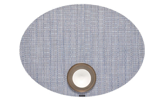 Placemat Thatch Rain Oval 14x19