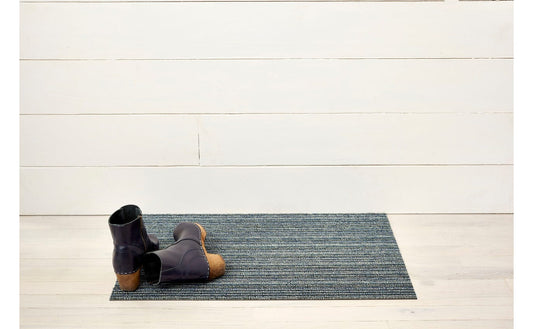Skinny Stripe Forest Shag Doormat 18x28