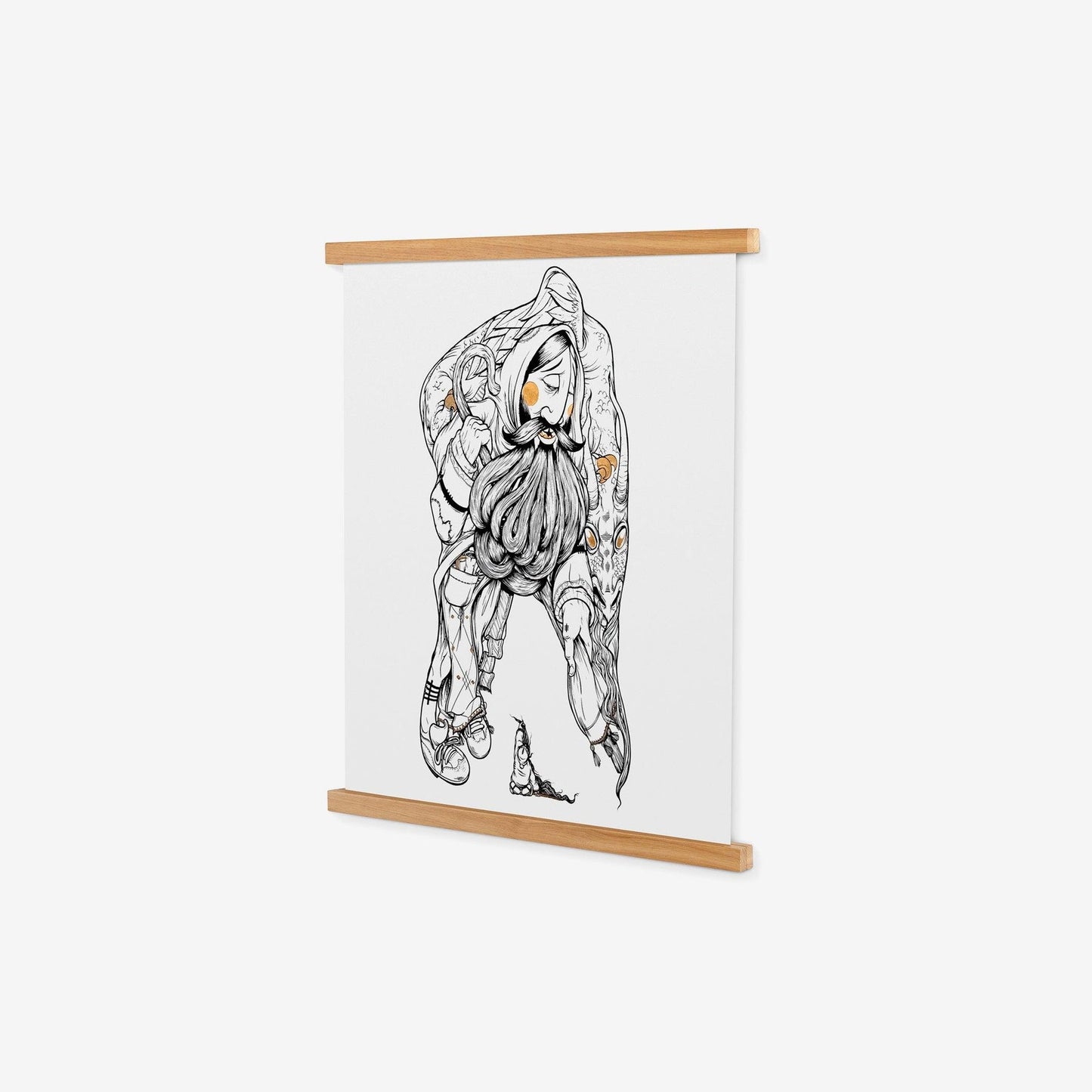 Poster Rail Hanger 12", Natural Oak