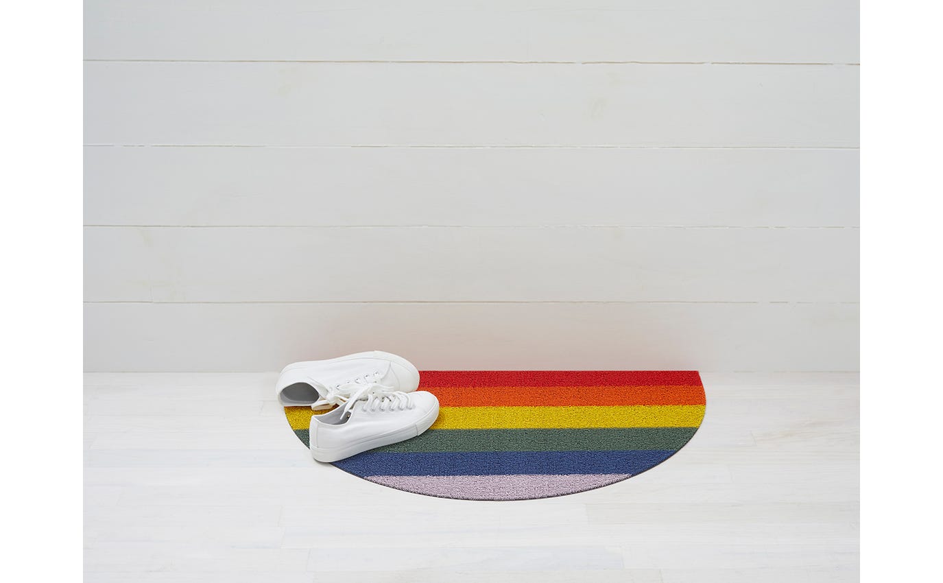 Pride Stripe Rainbow Welcome Mat, Small