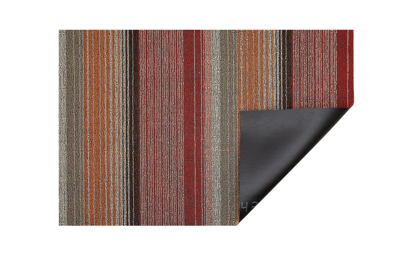 Pop Stripe Paprika Shag Utility Mat 24x36