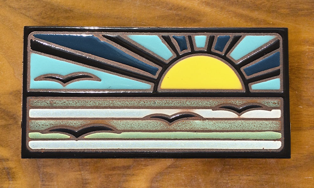Ocean, Hand-glazed Art Tile