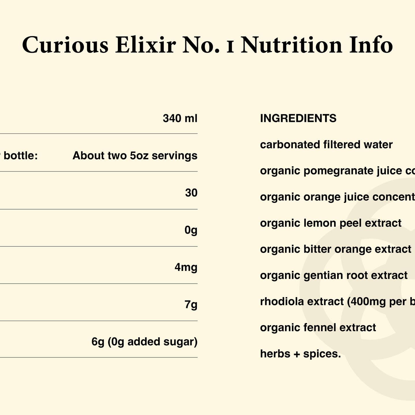 Elixir No. 1 Booze-Free Cocktail
