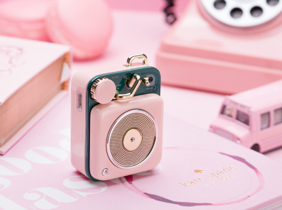 Retro Bluetooth Speaker, Pink