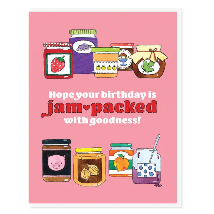 Jam Jars Birdthay Card