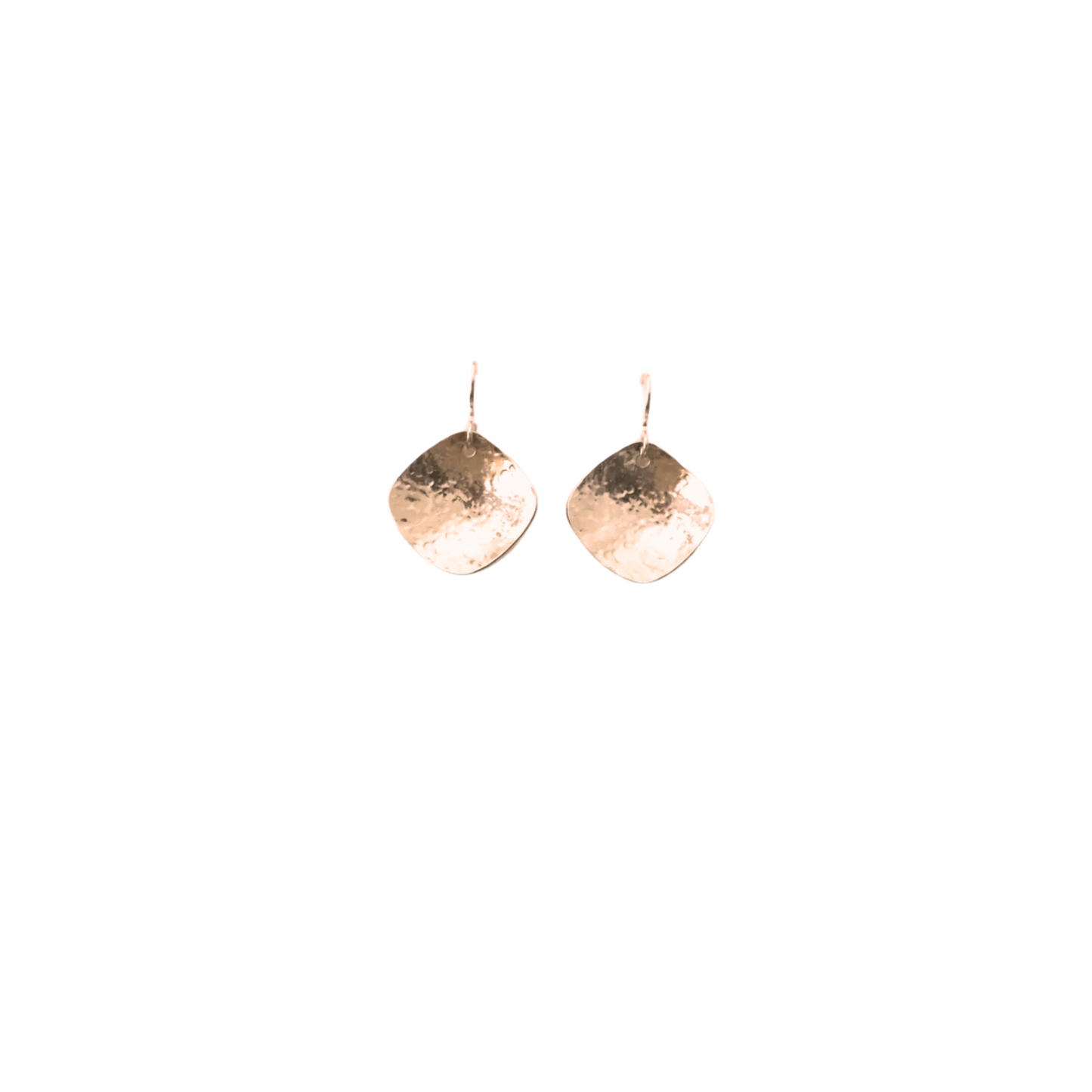 Cushion Earrings, French, Rose Vermeil