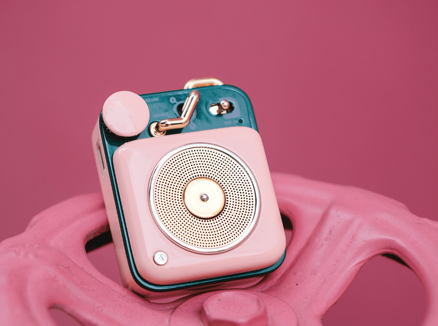 Retro Bluetooth Speaker, Pink