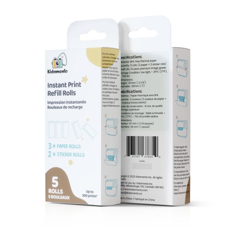 Instant Print Paper BPA-free Refill for Kids Camera