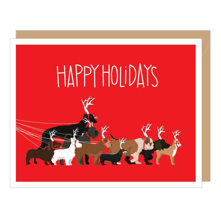 Holiday Dog Walk Card