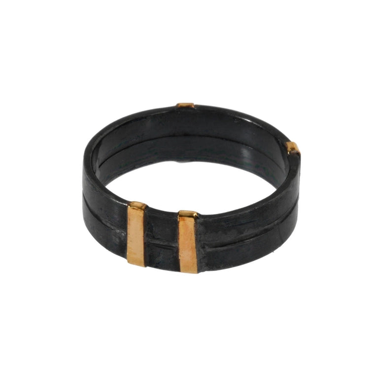 Dbl Width Oxidized Ring - Sz 8