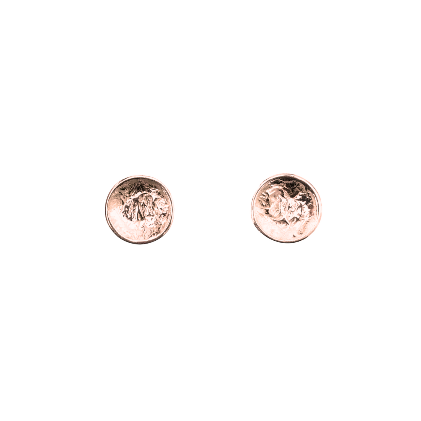 Lunar Studs, Rose Vermeil
