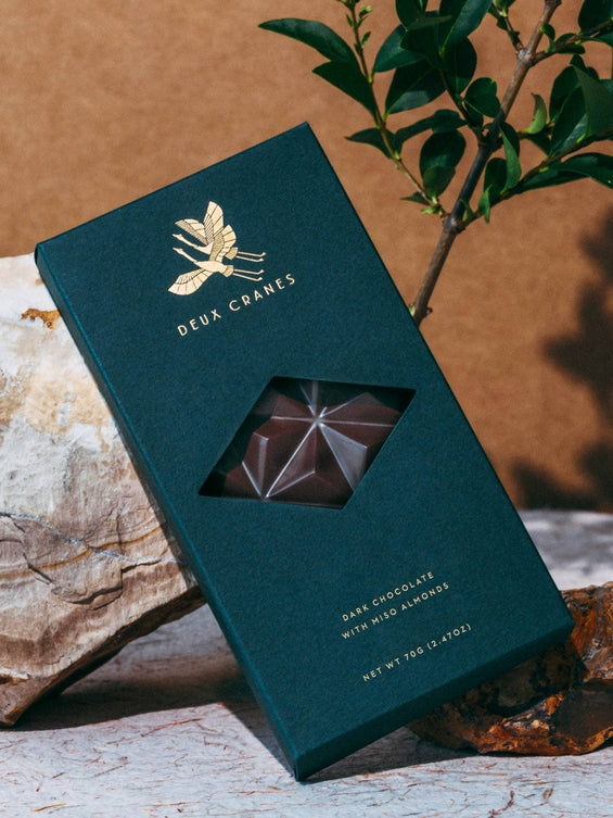 Dark Chocolate w Miso Almonds (Dairy Free)