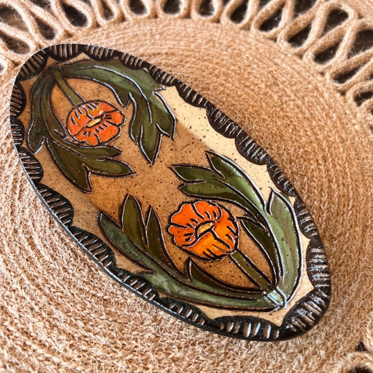 Globe Mallow Sgraffito Ring Dish