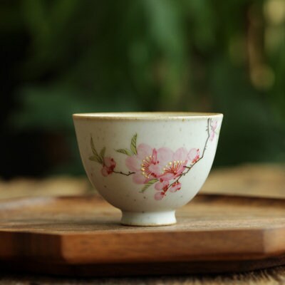 Floral Tea Cup, Peach Blossom
