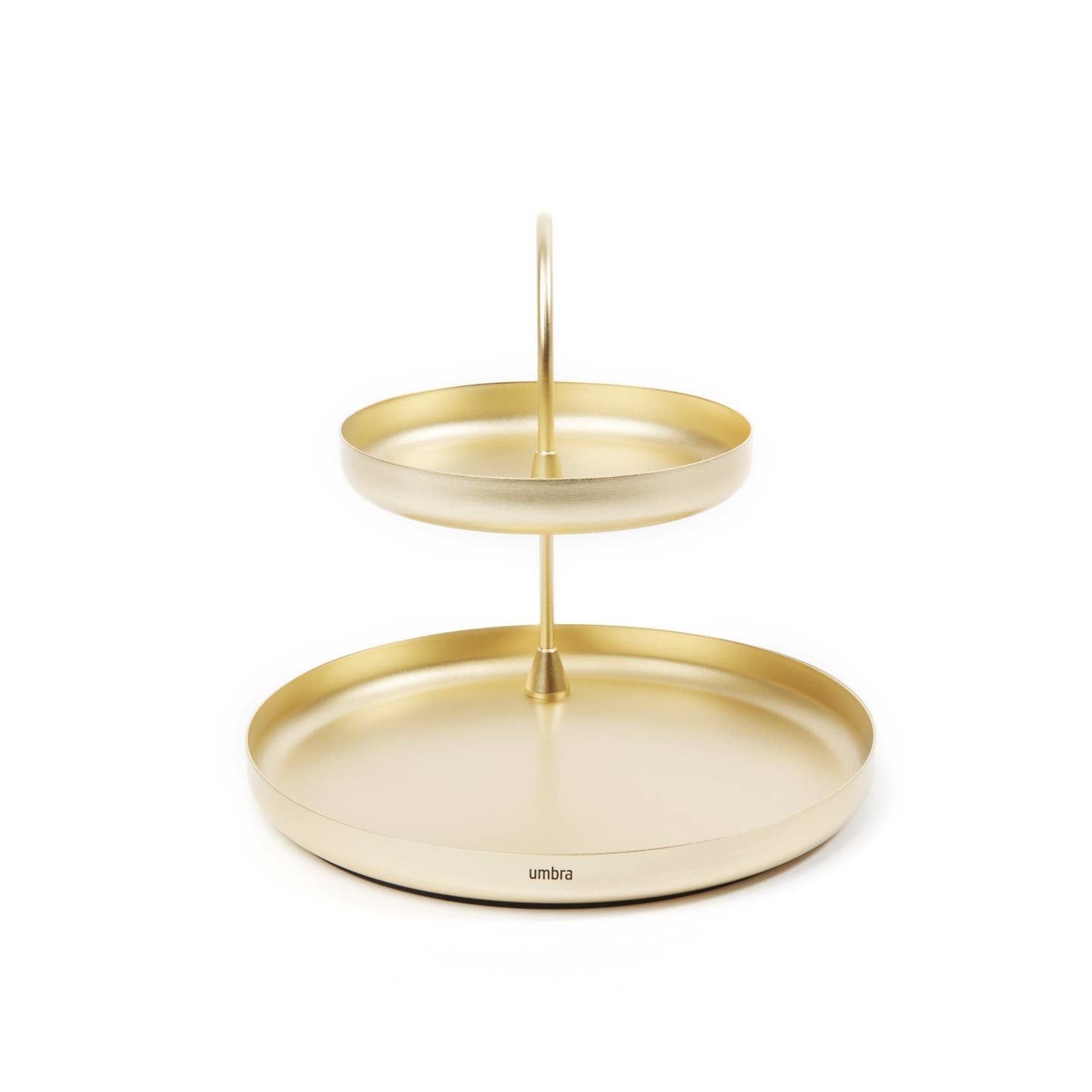 Poise Two Tiered Tray, Brass
