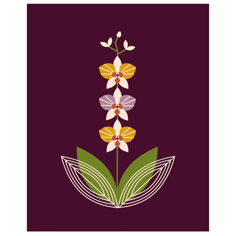 Mom's Orchid Print, Purple 11x14