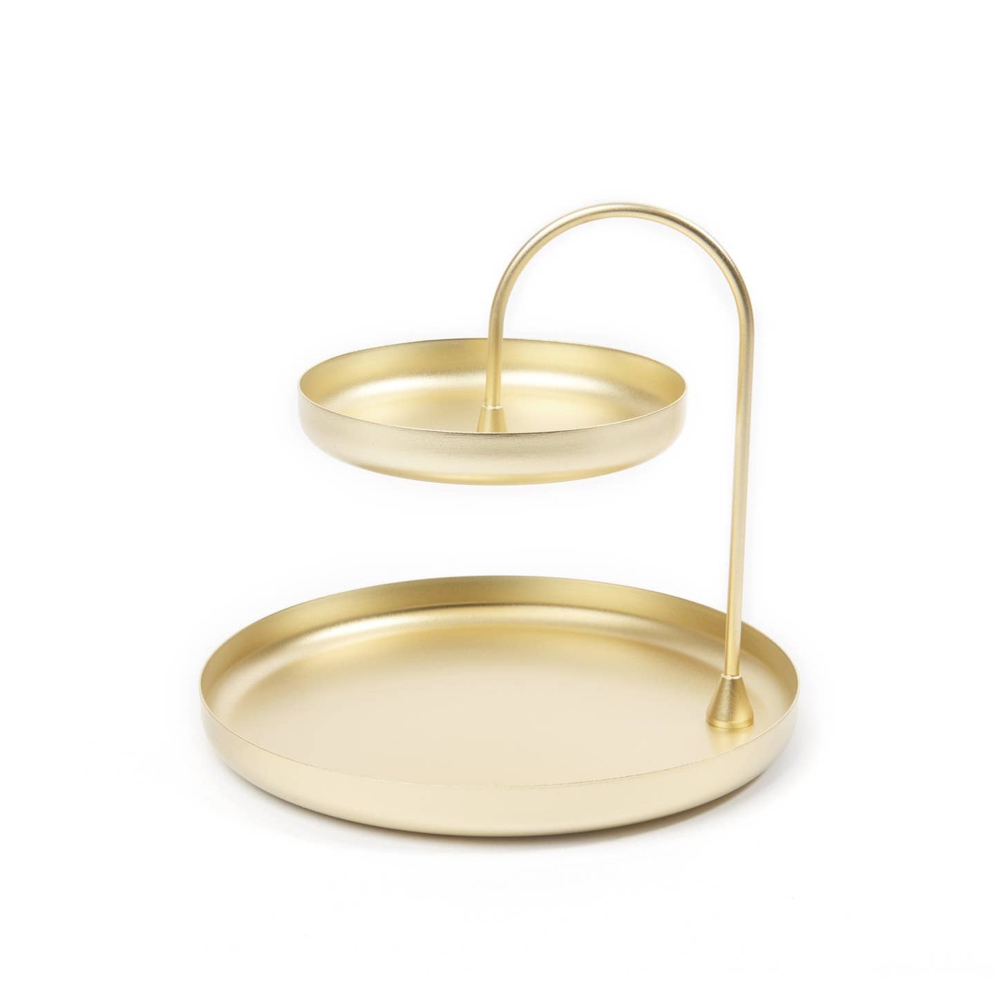 Poise Two Tiered Tray, Brass