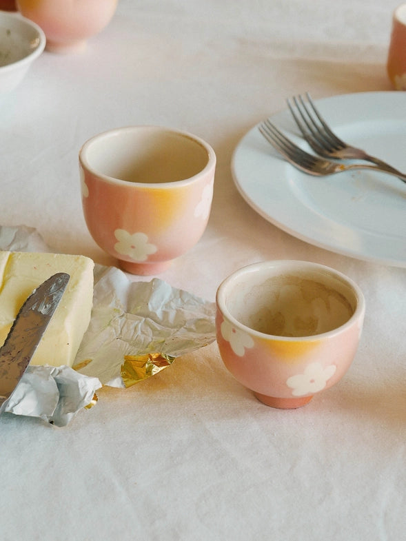 Ceramic Flower Gradient Cup - 125ml