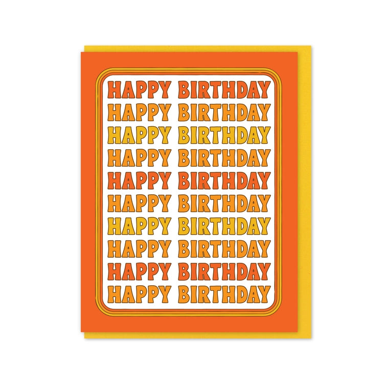 Warm Retro Birthday Card