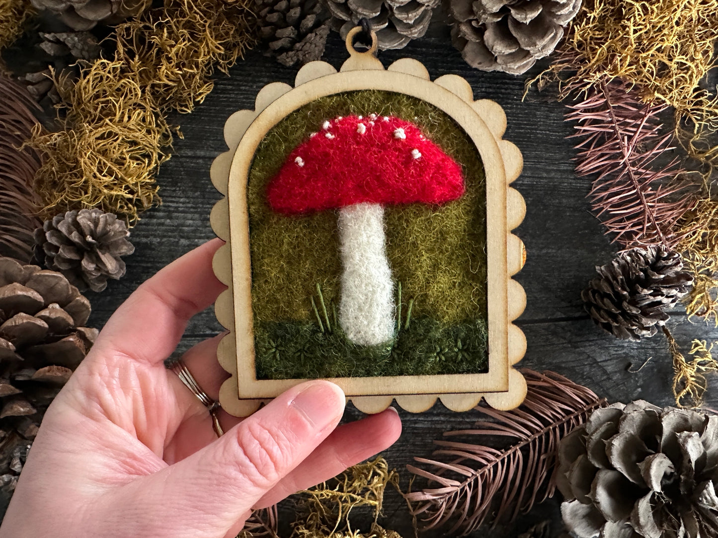 Felted Wall Art - Mushroom