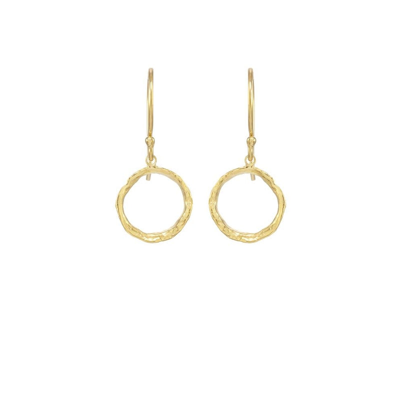 Small Opihi Circle Earrings, Gold