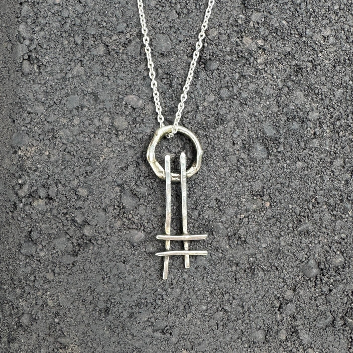 Ladder to the Moon Necklace, Silver