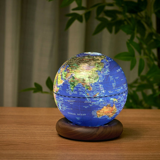 Mini Atlas Globe Light, Dark Blue