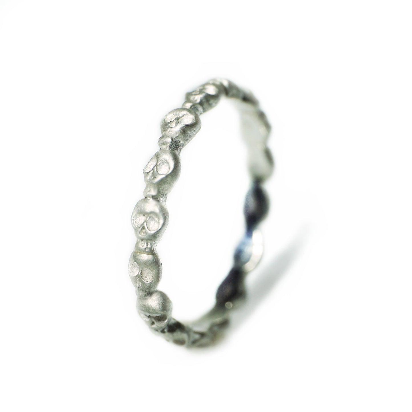 Mini Skull Eternity Band Ring in SS