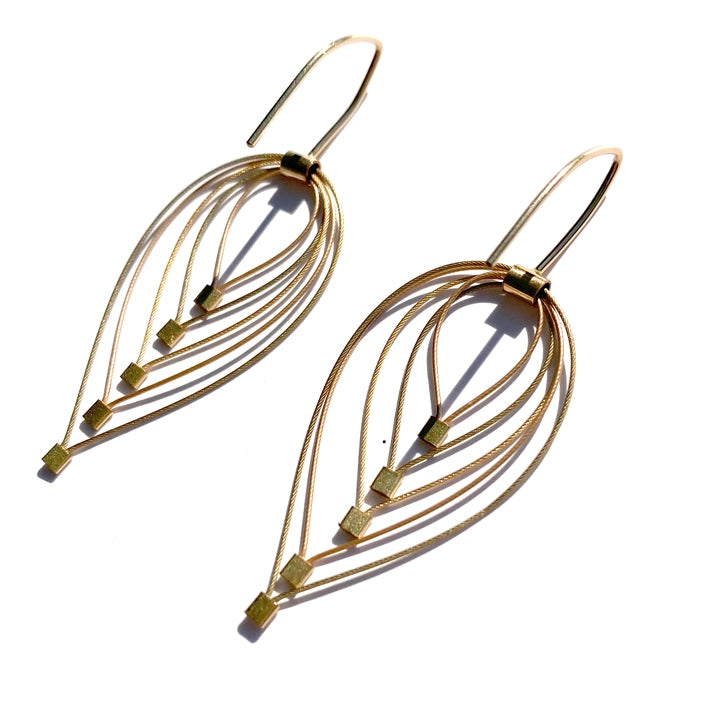 Small Tears Hook Earrings, Rose Gold/BGG