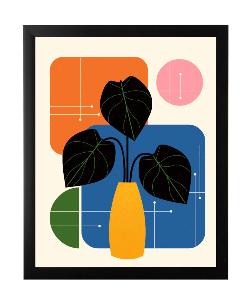 Abstract Vase Print, Framed