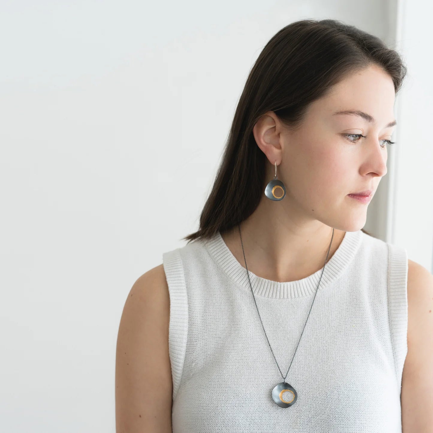 Celestial Necklace - Gold & Ox Silver