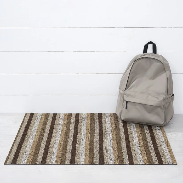 Even Stripe Mocha Shag Utility 24x36