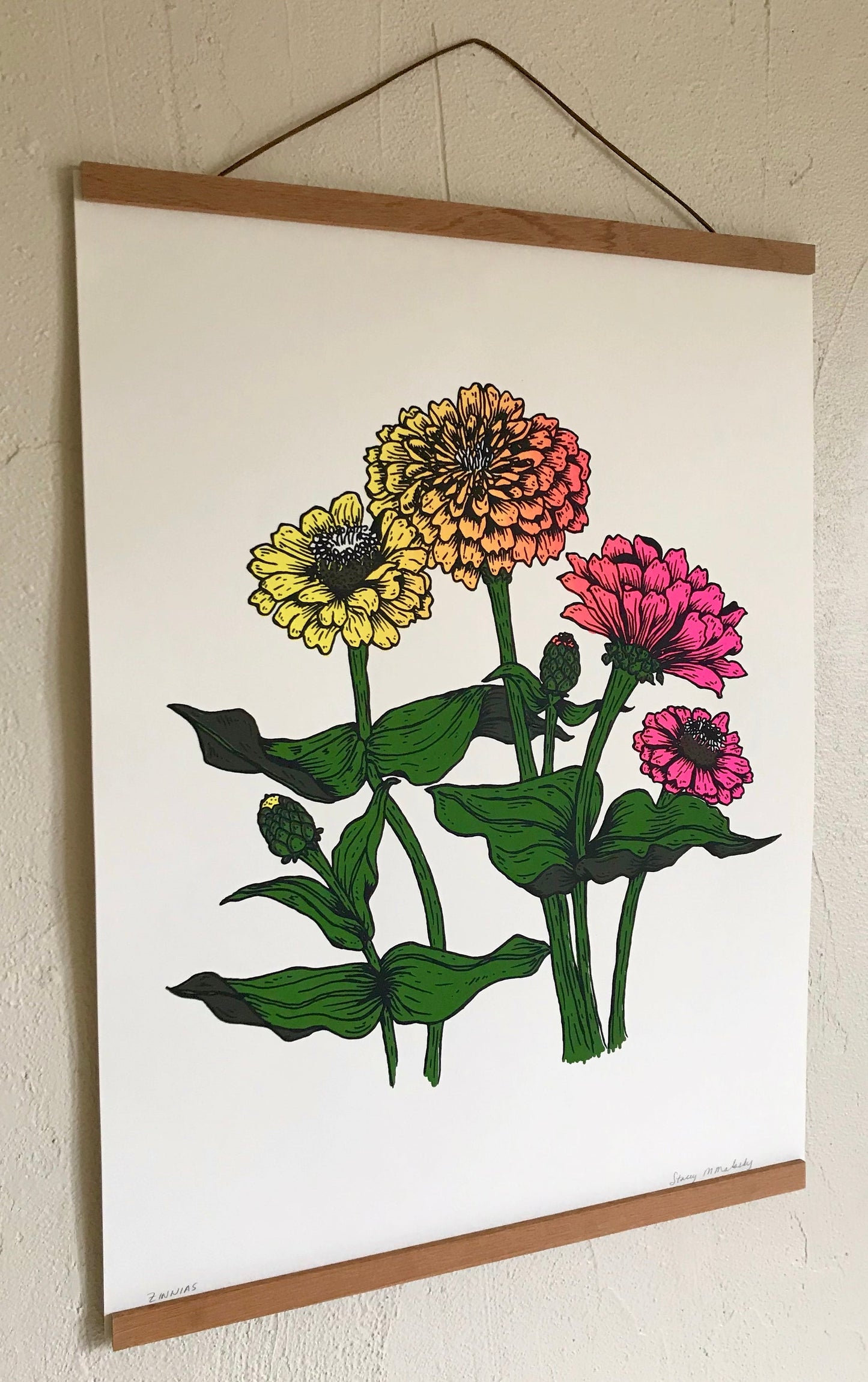 Zinnias, 18x24