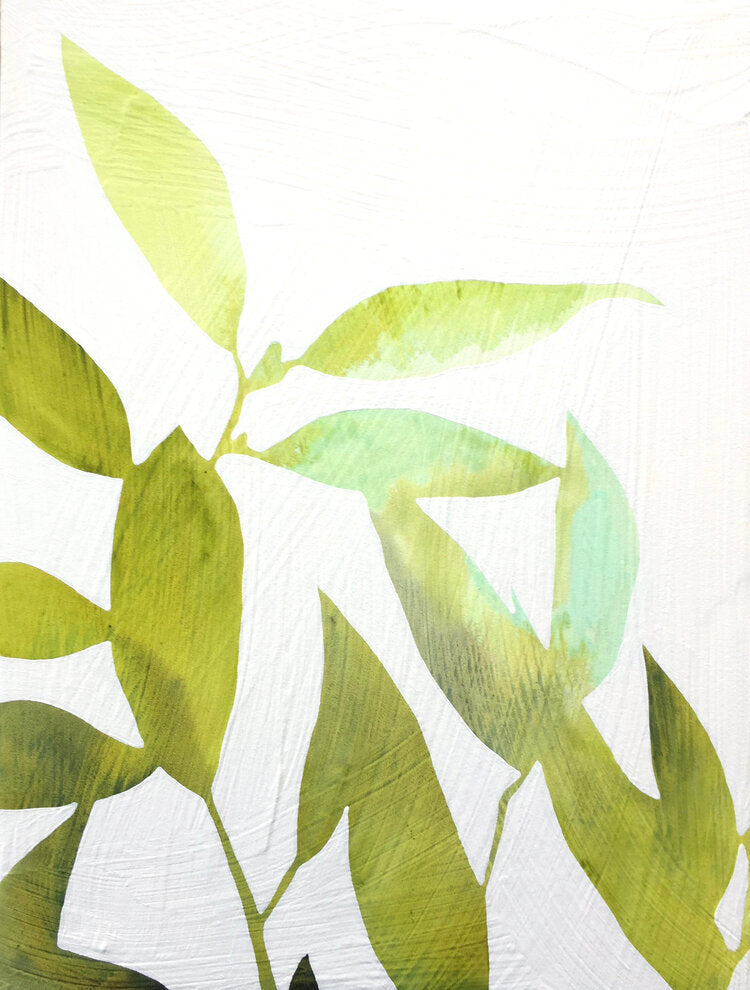 Green Leaves 12x16 Inch Original Painting