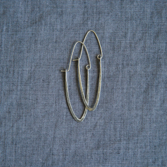 Long V's Earrings, Sterling