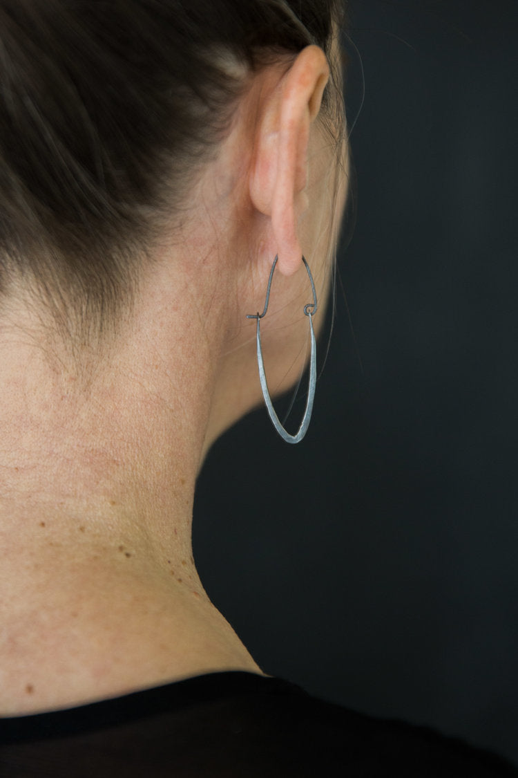 Long V's Earrings, Sterling