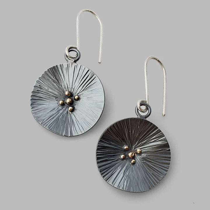 Mixed Metal Poppy Earrings