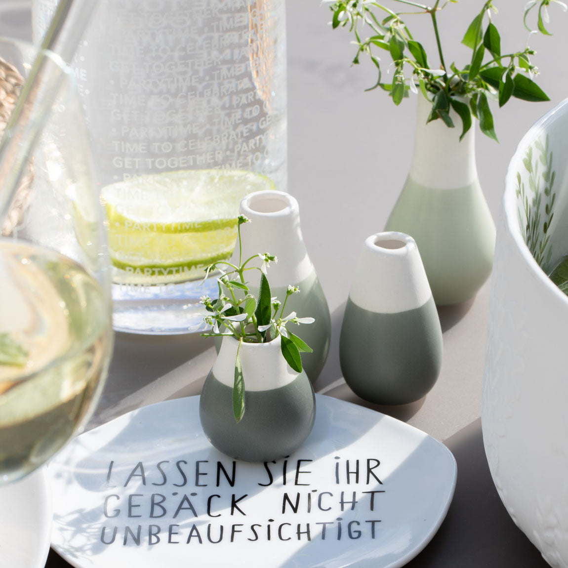 Set of Four Pastel Mini Vases